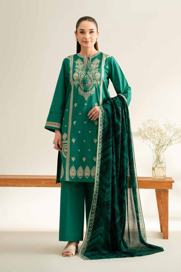 Nishat Linen 3 Piece - Printed Embroidered Suit - 42501655 Online Shopping